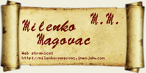 Milenko Magovac vizit kartica